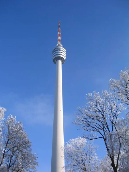 Stuttgart Toren Winter — Stockfoto