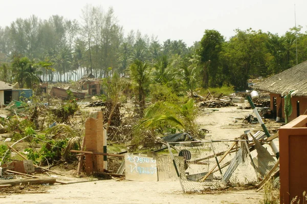 Desastre Natural Após Tsunami — Fotografia de Stock