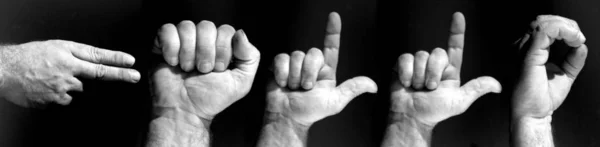 Hello Spelled Sign Language — Stock Photo, Image