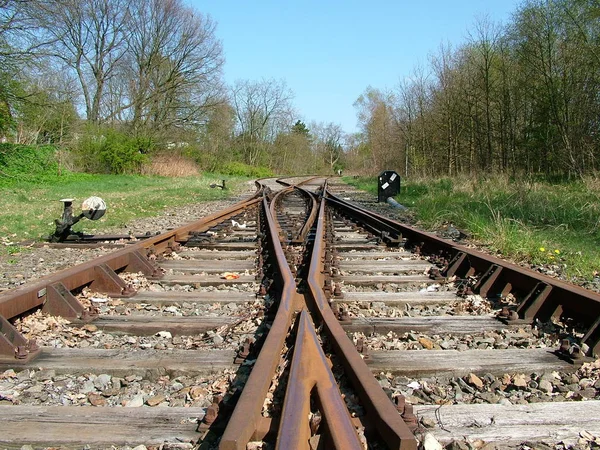 Hiçliğe Giden Paslı Bir Yol — Stok fotoğraf