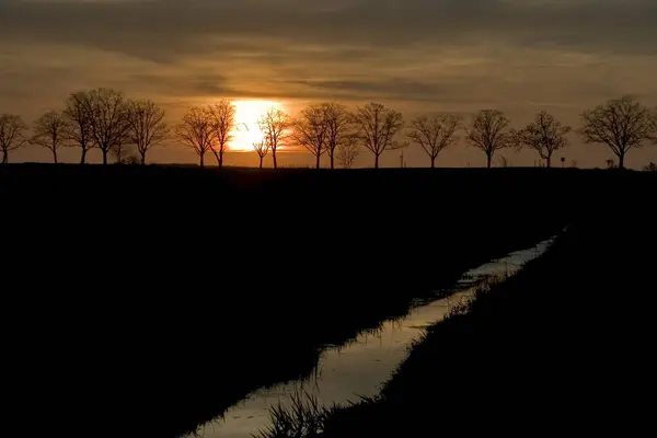 Schöner Blick Auf Den Sonnenuntergang — Stockfoto