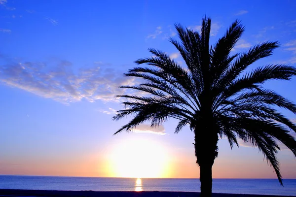 Lever Soleil Sur Mer Méditerranée — Photo