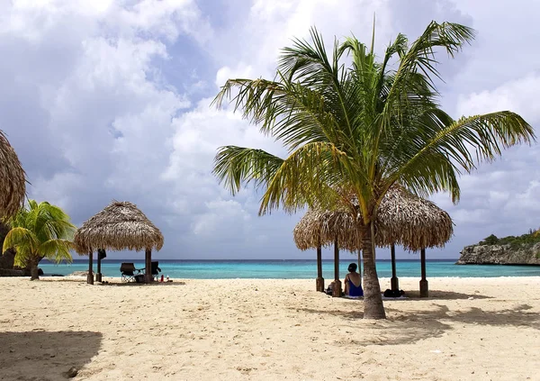 Ancho Daai Booi Baai Curacao Una Playa Idílica Tranquila Que — Foto de Stock