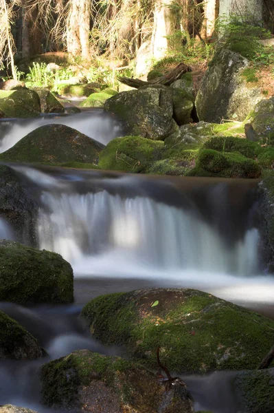 Vista Panorâmica Paisagem Majestosa Com Cachoeira — Fotografia de Stock