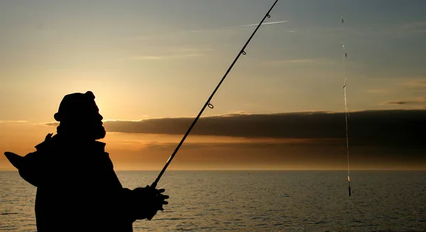 Halászok Horgásznak Tónál — Stock Fotó