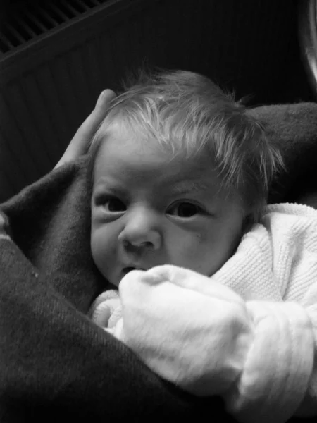 Primer Plano Retrato Lindo Bebé —  Fotos de Stock