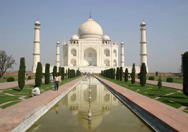 Agra Hindistan Ünlü Taj Mahal Türbesi — Stok fotoğraf