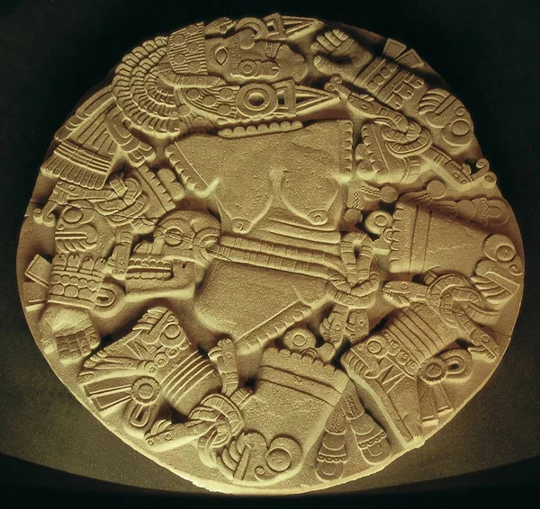 Aztekisches Relief Aus Tenochitlan — Stockfoto