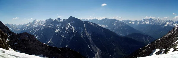 Alpen Gezien Vanaf Karwendel Naar Het Zuiden — Stockfoto