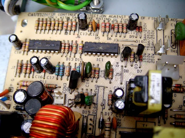 Computermicroschakelingen Elektronische Achtergrond — Stockfoto