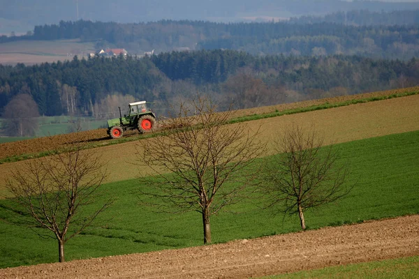 Vista Panoramica Dell Agricoltura Campagna — Foto Stock