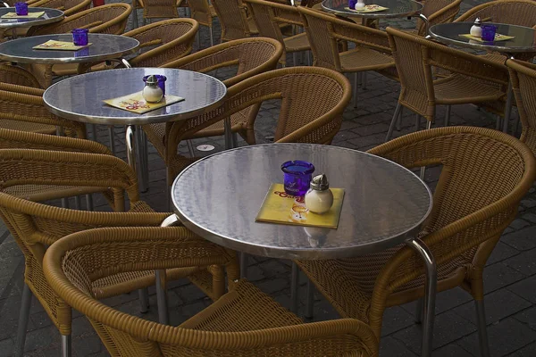 Table Set Restaurant — Stock Photo, Image