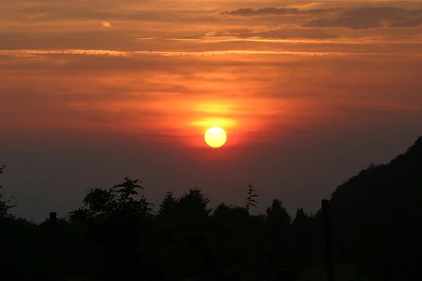 Hermosa Vista Cielo Puesta Sol —  Fotos de Stock