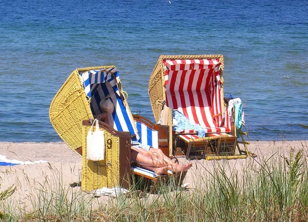 Strandstolar Badort — Stockfoto