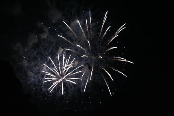 Feuerwerk Nachthimmel Pyrotechnik — Stockfoto