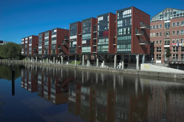 New Residential Complex Shore Fleet Downtown Hamburg — Stockfoto