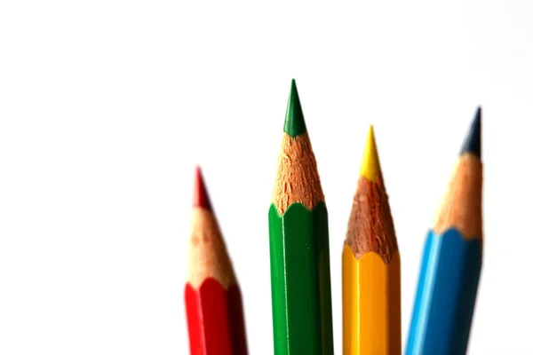 Crayons Colorés Équipement Art Artisanat — Photo