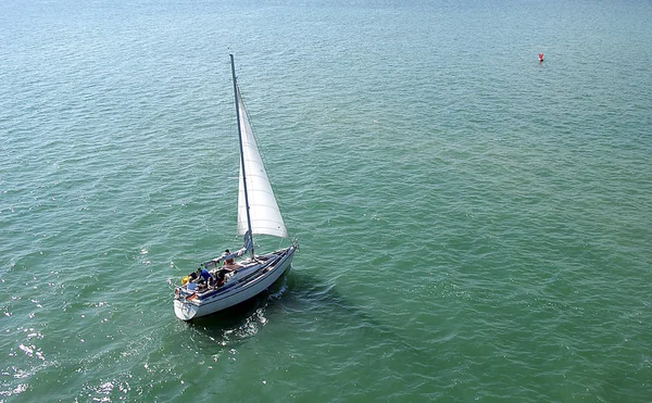 Vista Panorámica Los Detalles Del Barco Vela — Foto de Stock