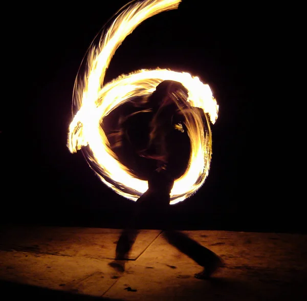 Fire Flame Wooden Floor — Stock Photo, Image