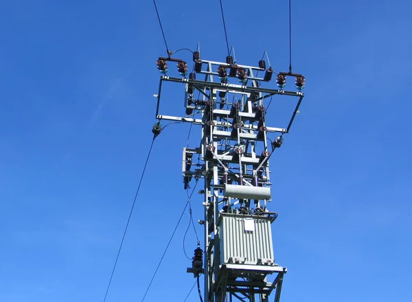 Electric Pole Voltage Energy — Stock Photo, Image