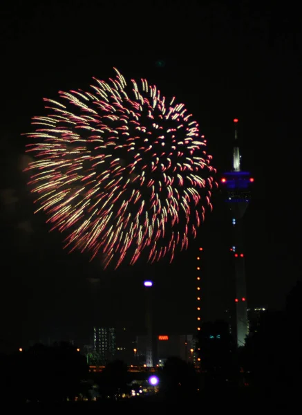 Frohes Neues Jahr Feuerwerk Himmel — Stockfoto