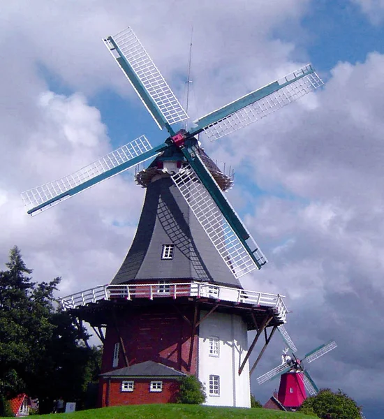 Mills Egy Dupla Ott Greetsiel Tanács Részéről — Stock Fotó