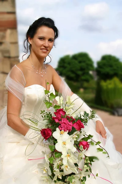 Matrimonios Religiosos Marión Hoy Día Bastante Modestamente Vestidos Boda —  Fotos de Stock