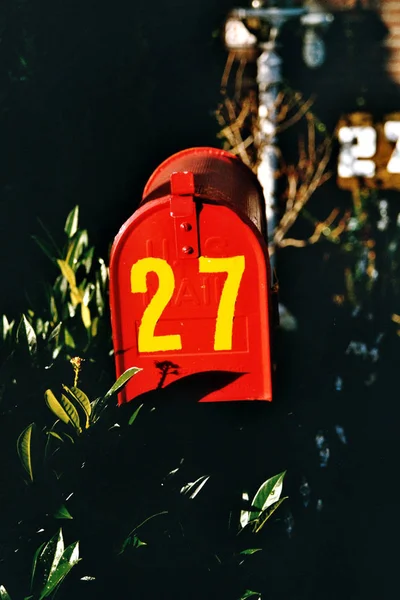 Number Date Red Heart Black Background — Stock Photo, Image