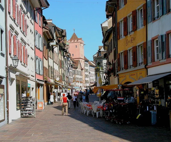 Rhen Största Europeiska Floderna Som Har Sina Källor Schweiz Och — Stockfoto