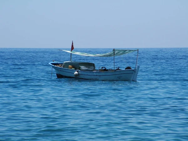 Vue Bateau Pêche Sur Rivage — Photo