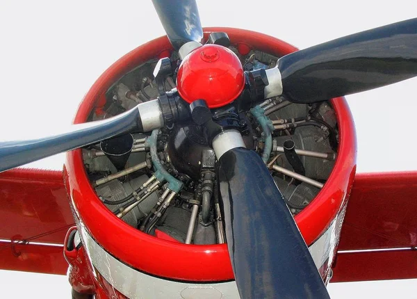 Detail Van Een Schroef Van Een Straalmotor — Stockfoto