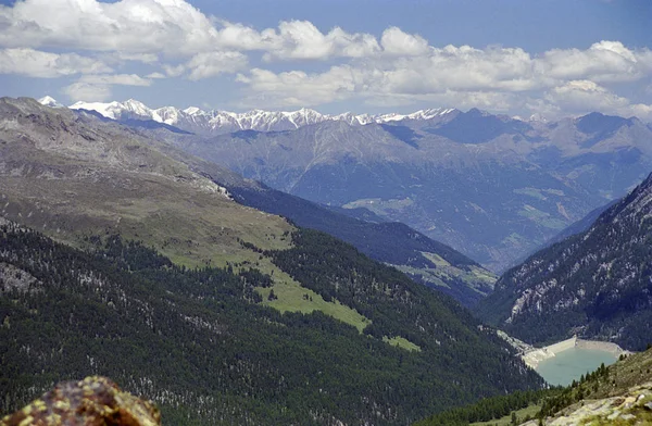 Uitzicht Vanaf Achterzijde Martelltal Richting Alpenhauptkamm — Stockfoto
