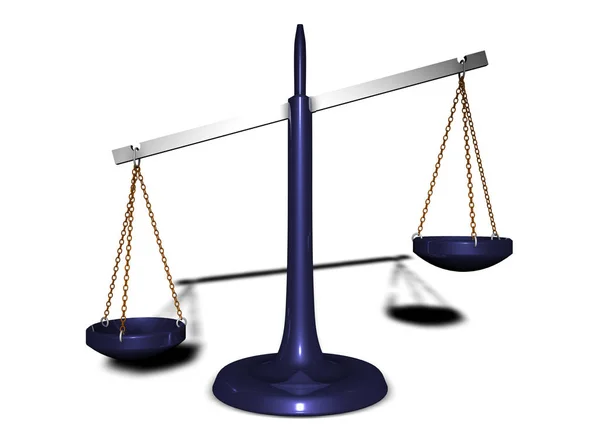 Scale Justice Scales Isolated White Background — Stock Photo, Image