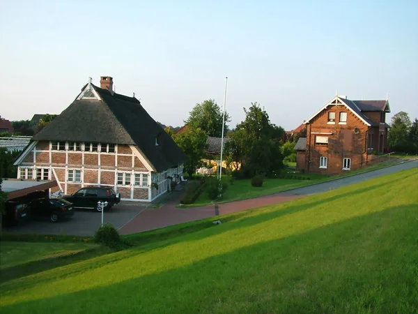 Zollenspieker Zijn Een Aantal Zeer Mooie Oude Minder Oude Huizen — Stockfoto