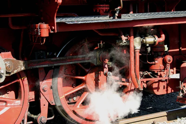鉄道の蒸気機関車 — ストック写真