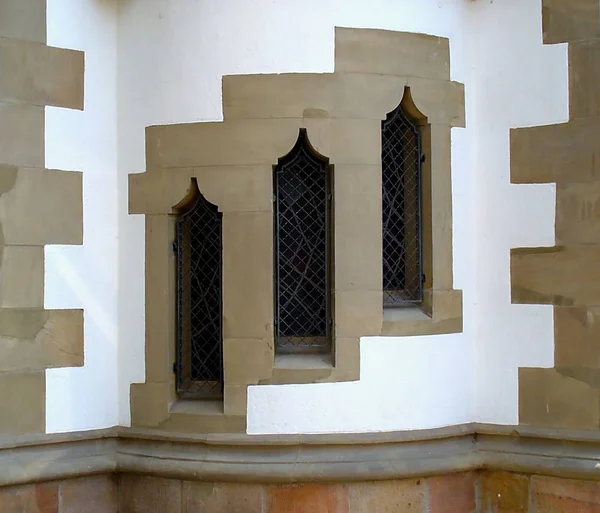 Boczne Okno Kościele Luis Frankfurcie Główna — Zdjęcie stockowe