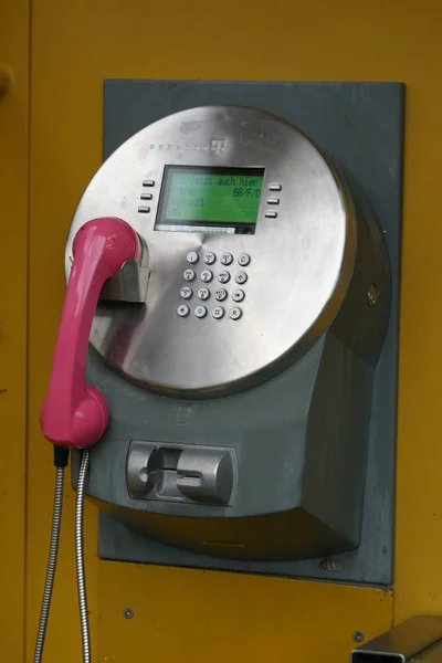 Vieux Téléphone Sur Table — Photo