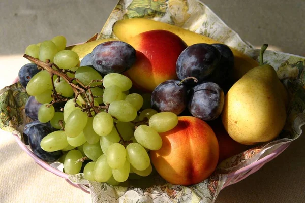 Ainda Vida Com Variedade Frutas Exóticas Bagas — Fotografia de Stock