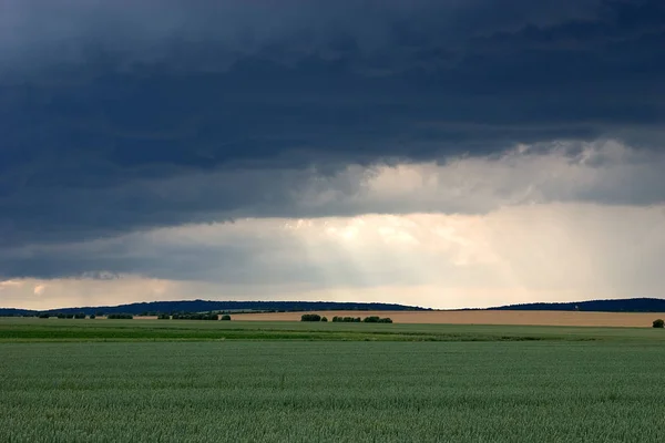 Storm Regnig Himmel Dåligt Väder — Stockfoto