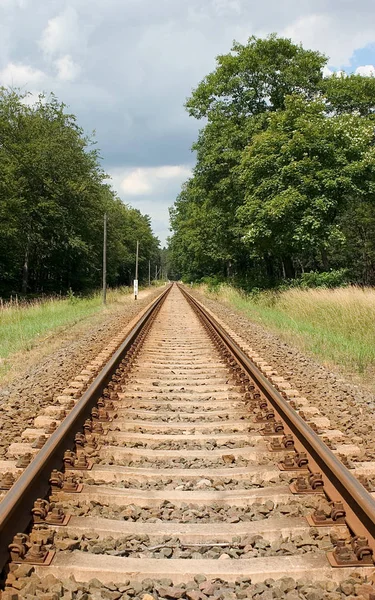 Ferrocarriles Hierro Ferrocarril Carretera — Foto de Stock