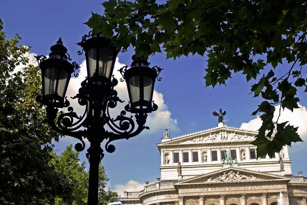 Lanterne Devant Alte Oper Francfort — Photo