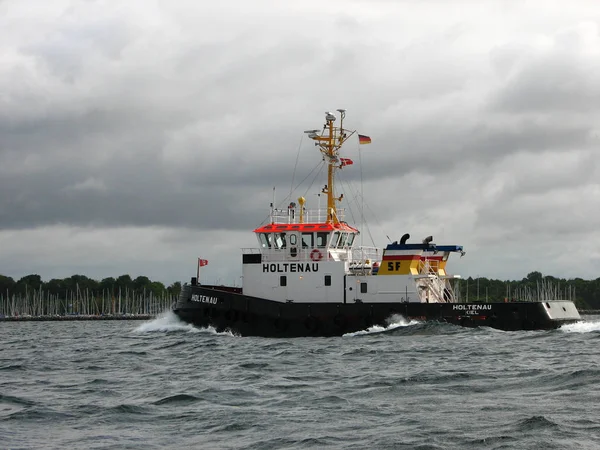 Schlepper Holtenau Vor Dem Hafen Von Sonderburg Dänemark — Stockfoto