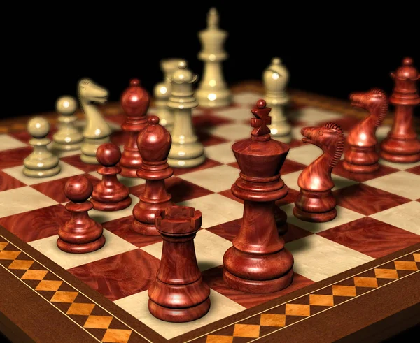 Шахові Фігурки Гра Турнір Настільний Спорт — стокове фото