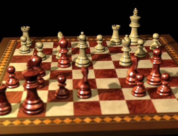 Σκακιστικά Ειδώλια Παιχνίδι Τουρνουά Επιτραπέζια Αθλήματα — Φωτογραφία Αρχείου