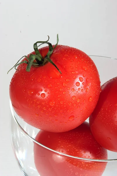 Świeże Czerwone Dojrzałe Pomidory Organiczne — Zdjęcie stockowe