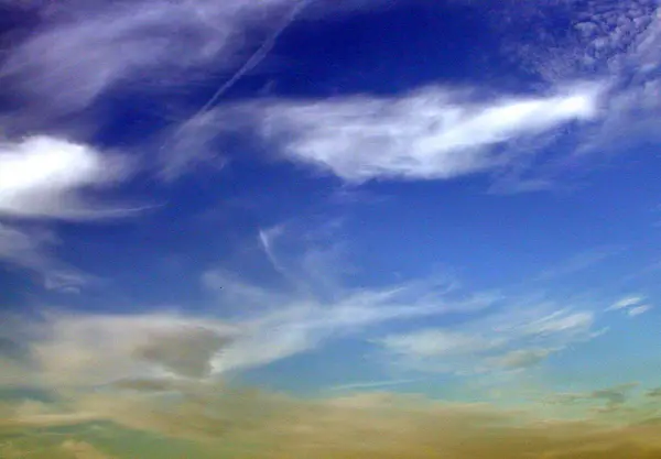 Dampwolk Lucht Met Wolken — Stockfoto