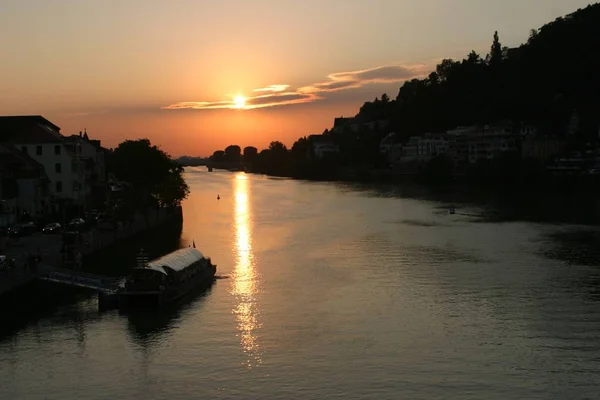 Heidelberg Est Une Ville Sur Rivière Neckar Dans Sud Ouest — Photo