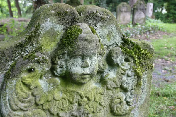 Leeftijd Mossig Grabsetin Het Joodse Kerkhof Lemgo Lipperland — Stockfoto