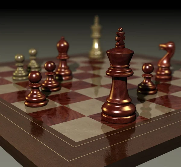 Шахматы Стратегия Конкуренции — стоковое фото