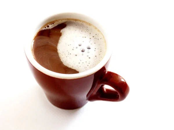 Tazza Caffè Con Schiuma Cioccolato — Foto Stock